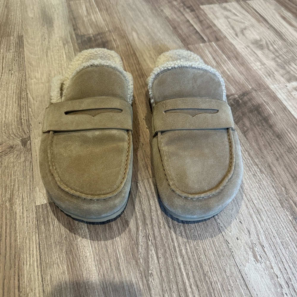 PAIGE Men's Beige Suede Loafers